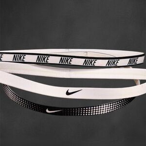 Nike girls Black and White Headbands